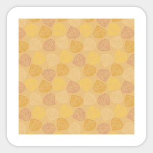 Geometric leaves beige Sticker